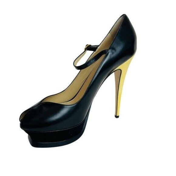 Rare Ysl Tribute Original Design Pair In Two-tone Design Women’s Size 10 - Picture 2 of 10